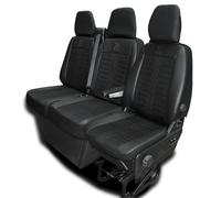 LUCARO Coprisedili Auto Set Tornado per Iveco Daily dal 2014 1+2 Nero - Coprisedili Resistenti, Tessuto Comfort realizzato in tessuto per mobili e eco-pelle