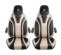 LUCARO Coprisedili per camper Fiat Ducato, Peugeot Boxer, Citroën Jumper, Opel Movano C in similpelle Beige Portofino e similpelle - Set da 2 - Accessori per camper