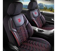 LUCARO Coprisedili universali per auto Ecopelle Berlin Red - Set coprisedili ideali come accessori per auto - Protegge i sedili originali della tua auto