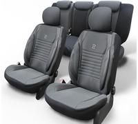 LUCARO Coprisedili universali per auto in ecopelle Ares - set completo - Set coprisedili ideali come accessori per auto - Protegge i sedili della tua auto