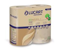 Carta igienica EcoNatural 9.5 cm x 44 mt diametro 12.5 cm 15.5 gr 400 strappi Lucart pacco 4 rotoli