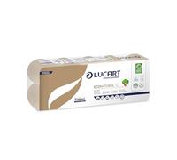 carta igienica econatural - 9,5 cm x 19,8 mt - 15 gr - diametro 10 cm - 180 strappi - lucart - pacco 10 rotoli