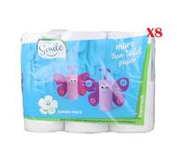LUCART Smile 96 ROTOLI di CARTA IGIENICA (8X12) - 17.280 Soffici Strappi 3 Veli