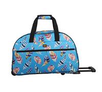 lucas Designer Carry On Luggage Collection - Borsone leggero da 55,9 cm - Weekender Overnight, TURCHESE IN VOLO, 22in, Lucas Acceleratore, 20 pollici