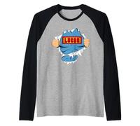 Lucas Name Superhero Gift for Boys Named Lucas Maglia con Maniche Raglan
