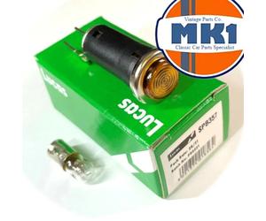 LUCAS Spia Avviso Lampada Fari Di Pericolo Amber 12V + Lampadina Auto