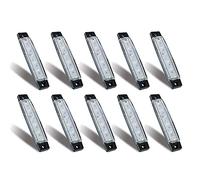 Lucaser Luci per Barche Marine da 10 Pezzi, 12V 24V Impermeabile per Interni per Barche Striscia di Navigazione Luce per Ponte di Poppa Illuminazione per Pozzetto, E