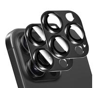 LucBuy 2 Pezzi Protezione per Obiettivo Fotocamera in Metallo per iPhone 11 Pro/iPhone 11 Pro Max, Decorazione per telefono con texture 3D, Cover Posteriore per Fotocamera in Titanio