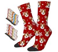 LucBuy Calzini Personalizzati con Foto, Simpatici Calzini Personalizzati con Zampe di Animali Domestici, Calzini Personalizzati, Regali Divertenti per Gli Amanti dei Cani e Dei Gatti (D13)
