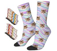LucBuy Calzini Personalizzati con Foto, Simpatici Calzini Personalizzati con Zampe di Animali Domestici, Calzini Personalizzati, Regali Divertenti per Gli Amanti dei Cani e Dei Gatti (D1)