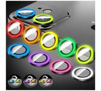 LucBuy Pellicola Protettiva Luminosa per Obiettivo Della Fotocamera Compatibile con iPhone 12/12 Mini, Copertina per Fotocamera in Vetro Temperato Bling, Anelli in Lega Autoallineanti