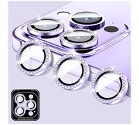 LucBuy Protezione per Fotocamera Compatibile con iPhone 11 Pro/iPhone 11 Pro Max, Copertura per Obiettivo Della Fotocamera in Vetro Temperato Diamond, Anelli Metallici Autoallineanti Individuali