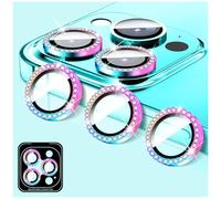 LucBuy Protezione per Fotocamera Compatibile con iPhone 16 Pro/iPhone 16 Pro Max, Copertura per Obiettivo Della Fotocamera in Vetro Temperato Diamond, Anelli Metallici Autoallineanti Individuali
