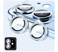 LucBuy Protezione per Fotocamera Compatibile con iPhone 17, Copertura per Obiettivo Della Fotocamera in Vetro Temperato Diamond, Anelli Metallici Autoallineanti Individuali