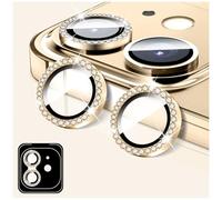LucBuy Protezione per Fotocamera per iPhone 17 Air, Copertura per Obiettivo Della Fotocamera in Vetro Temperato Diamond, Anelli Metallici Autoallineanti Individuali Scintillanti
