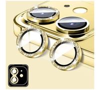 LucBuy Protezione per Obiettivo Della Fotocamera per iPhone 17 Air, Copertura per Fotocamera in Vetro Temperato Glitterato, Anelli Metallici Individuali con Allineamento Automatico
