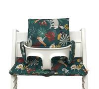 LUCCA kids Cuscini per Seggiolone Tripp Trapp Stokke, rivestimento laminato per una facile pulizia (giungla turchese)
