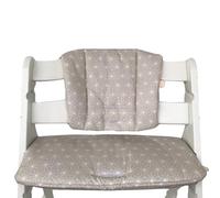 LUCCA kids, Cuscino Compatibile con Seggioloni Hauck Alpha e seggioloni simili, antiscivolo, facile da pulire, stelle giapponesi beige
