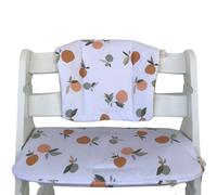 LUCCA kids Cuscino per seggiolone evolutivo, rivestimento plastificato per una pulizia semplice, compatibile con Hauck Alpha e modelli simili (bianco frutta)