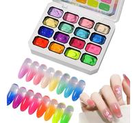 Lucce Unghie Gel Manicure a Tampone con 16 Colori