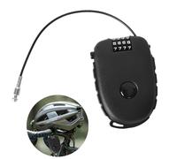 Lucchetti Cavo Acciaio Retrattile, Lucchetto a Combinazione con Corda Metallica da 75 cm, Lucchetto a Cavo Compatto con Combinazione a 4 Cifre, Ideale Uso con Bicicletta, Snowboard, Passeggino