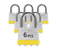 Lucchetti con la stessa chiave LQYN 6 pezzi Lucchetto con chiave laminata (1-9/16"""" 40 mm) Lucchetti con chiave uguale Archetto normale per armad