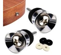 Lucchetti elettrici per chitarra - 2 bottoni in metallo, spille a sgancio rapido | GuitarStrap Security Locks for Acoustic, Electric, Bass Guitar | Universal Metal End Pins for All Guitars