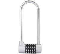 Lucchetti for bagagli, lucchetto, password digitale Il for porta dell'armadietto con a combinazione di tipo U in lega zinco è adatto for serrature stoccaggio(Silver)