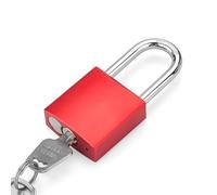 Lucchetti in alluminio anodizzato lucido a cilindro a 6 perni con chiavi diverse for la gestione del blocco, 5 pezzi(BD-A31)