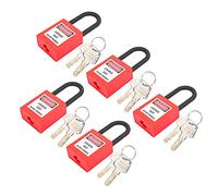 Lucchetti Lock Out Tag Out, Kit Lockout Tagout 5 Set Lucchetti Tagout Lockout PA in Nylon con 10 Chiavi per Fabbriche Ospedaliere di Siti Industriali (rosso)