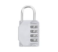 Lucchetti per valigie, Lucchetto a combinazione a 4 cifre Lucchetto di sicurezza con codice in metallo da viaggio multicolore(Silver)