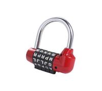 Lucchetti per valigie, Lucchetto a combinazione Codice digitale modificabile Password Lock In lega di zinco da viaggio Multicolor(Rosso)