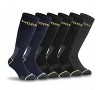 Lucchetti Socks Milano Calze da Lavoro Uomo Lunghe Rinforzate Protettive Traspiranti in Cotone Spugna (6 Paia) (IT, Numero, 39, 42, Regular, Regular, 6 Paia Dark Esercito)