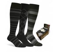 Lucchetti Socks Milano SET 3 PAIA DI CALZE UOMO LUNGHE CALDO COTONE COLORATE TENDENZA POIS FANTASIA FASHION MADE IN ITALY (Set Labirinto)