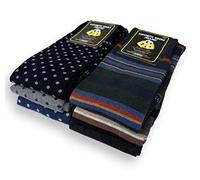 Lucchetti Socks Milano Set da 6 Paia di calze uomo lunghe caldo cotone colorate tendenza pois fantasia fashion Made in Italy (Taglia Unica, Set Trapezio)
