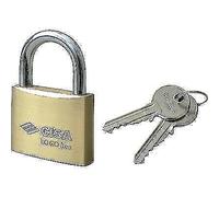 LUCCHETTO 21010 LOGO OTTONE ARCO CROMATO CHIAVI 2 MM 50 PZ 6