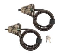Lucchetto a cavo Master Lock Python con chiave regolabile, cavo lungo 6 piedi, confezione da 2, Mossy Oak Country DNA Camouflage