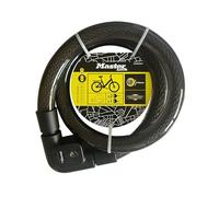 Lucchetto a chiave con cavo da 1m Master Lock 8284EURDPRO - Acciaio intrecciato - Ideale per le moto e le biciclette, nero