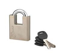 Lucchetto a cilindro arco acciaio nikel protetto 60 mm 4 chiavi Nichelato