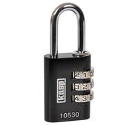 Lucchetto A Combinazione 3 Cifre In Alluminio 30Mm, Nero - K10530BLAD