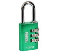 Lucchetto A Combinazione 3 Cifre In Alluminio 30Mm, Verde - K10530GRED