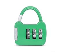Lucchetto a combinazione a 3 cifre in lega di zinco colorato | Lega di zinco, leggermente compatto, codice a 3 cifre, colori vivaci, antifurto (verde chiaro)