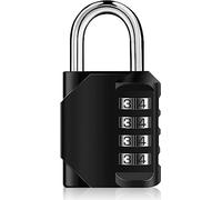 Lucchetto a combinazione a 4 cifre, serratura combinata in acciaio placcato con lucchetto di sicurezza senza chiave per palestra, scuola, esterno e vano portaoggetti