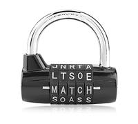 Lucchetto a combinazione con codice di linea a 5 cifre, serratura di sicurezza con password per valigia viaggio, armadietto sportivo (nero)