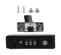 Lucchetto a combinazione doganale per bagagli da viaggio e funzione di ripristino degli ingranaggi, codice a 3 cifre, costruzione ABS smerigliata, per valigie valigette (nero destro)