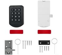 Lucchetto a combinazione elettronica per armadio, palestra, sauna | Codice digitale sicuro, nessuna chiave necessaria, ideale per armadi, palestre, saune, robusto materiale ABS (nero)