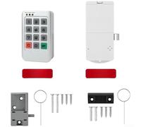 Lucchetto a combinazione elettronica per armadio, palestra, sauna | Codice digitale sicuro, nessuna chiave necessaria, ideale per armadi, palestre, saune, robusto materiale ABS (Silver Square)