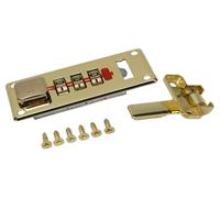Lucchetto a combinazione for scatole di legno Lucchetto for cassetta di sicurezza a 3 cifre oro argento(Yellow Right)