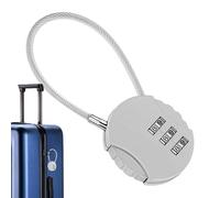 Lucchetto a combinazione, mini lucchetto a 3 cifre, robusto dispositivo di sicurezza con codice in metallo, design rotondo compatto resettabile, per viaggi, zaino, bagaglio, porta, armadietto