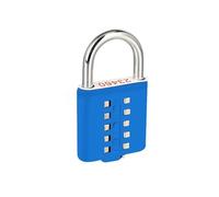 Lucchetto A Combinazione Pulsante a 10 cifre Blocco password Lucchetto a combinazione antifurto cromato Meccanismo di blocco push(Blue 10password)